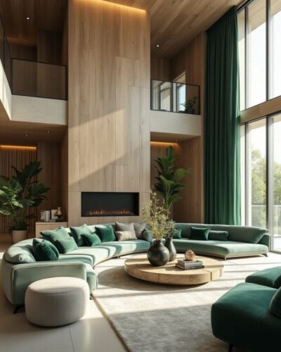 🌿 Verdant Luxe Minimalism_ A Bold New Interior Trend ✨